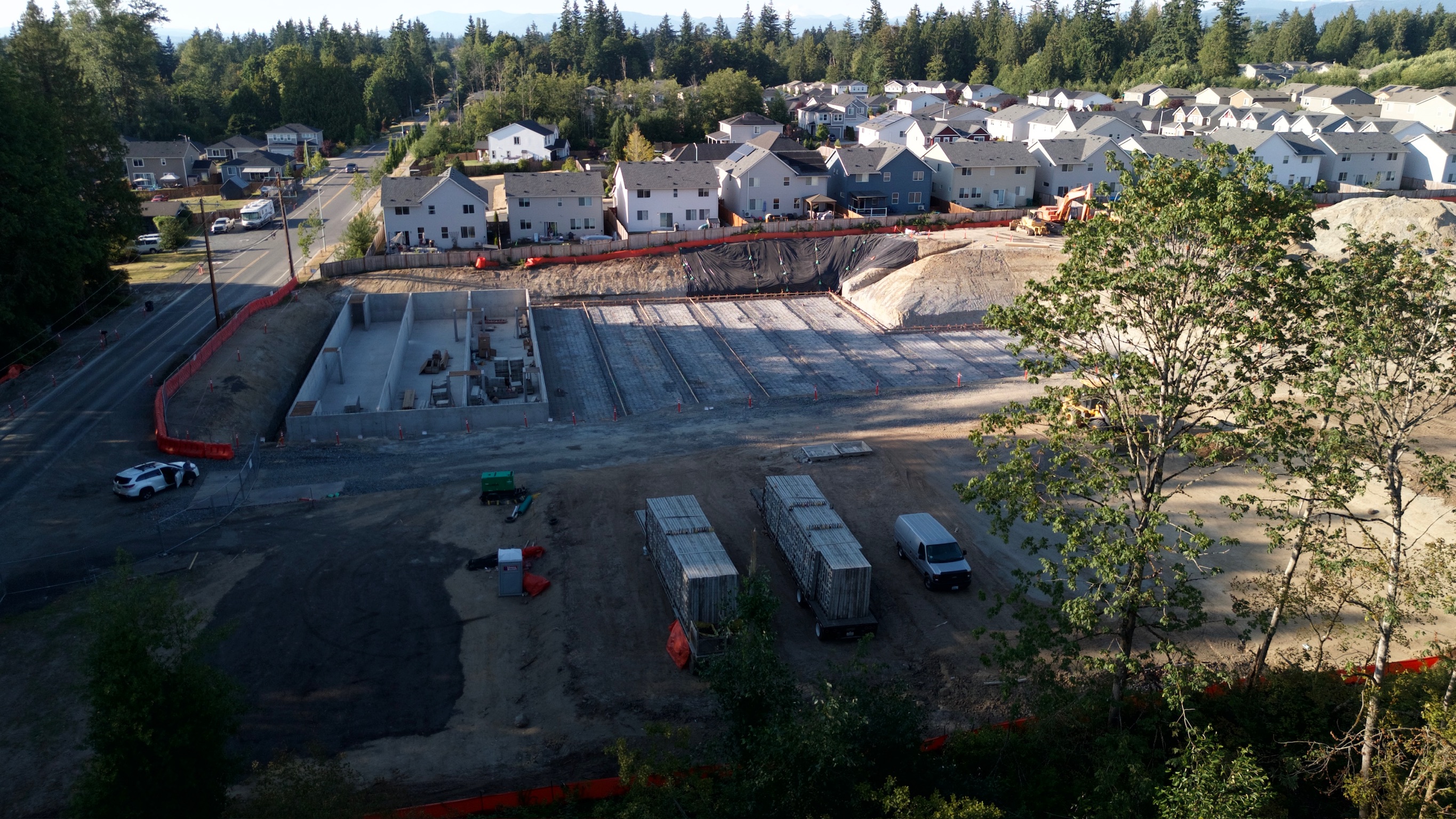 Detention vault panel installation